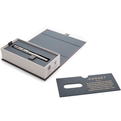 Ручка-роллер Parker Sonnet Core, Stainless Steel CT, ручка-роллер, M, BL