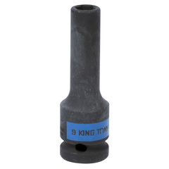 KING TONY (443509M) Головка торцевая ударная глубокая шестигранная 1/2", 9 мм