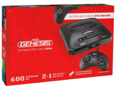 Игровая приставка Retro Genesis Remix (8+16Bit) + 600 игр (модель: ZD-05, Серия: ZD-00, AV кабель, 2 проводных джойстика)
