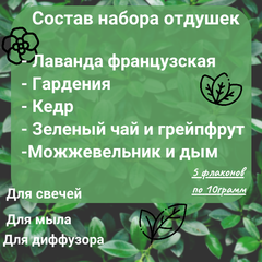 Набор отдушек для свечей и мыла Ботаника микс