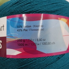 Хлопок секционного окрашивания Flowers Yarn art 270, Турция Морской-Голубой-Светло желтый-Персик