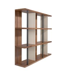 Стеллаж 3236/MQ2101SF из ореха с лакированными боковинами