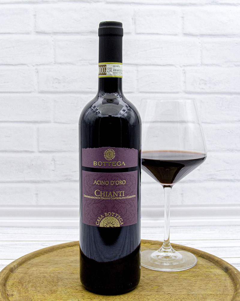 Вино Красное Сухое Bottega Ачино Д’Оро Кьянти 2018 г.у. 12,5%, 0,75 л, Италия