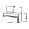 Duravit Ketho KT642307979 База под раковину 410x800x385, 1 выдв. ящик, цвет орех натуральный
