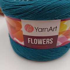 Хлопок секционного окрашивания Flowers Yarn art 270, Турция Морской-Голубой-Светло желтый-Персик
