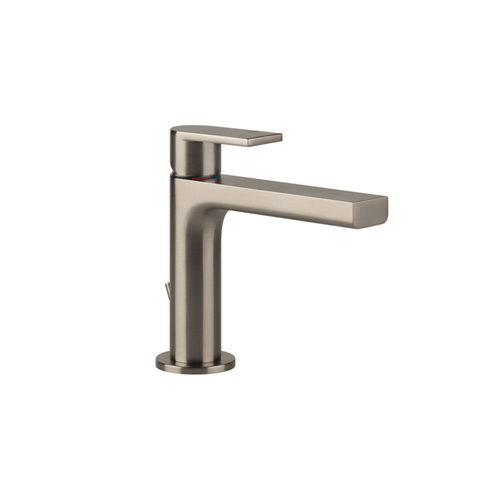 Gessi Emporio Via manzoni 38601#149 Смеситель для раковины с донным клапаном и соединительными шлангами, цвет: Finox Brushed Nickel
