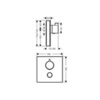 Hansgrohe ShowerSelect Glass 15735400 Термостат встраиваемый на 1 потребителя