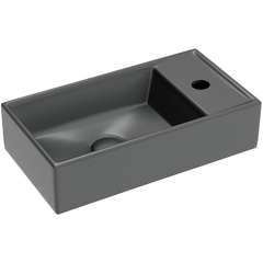 Ceramica Nova Element CN6051LMDH Умывальник подвесной прямоугольный (чаша слева, отверстие под смеситель справа), 41.7x21.7, цвет: темный антрацит матовый фото