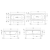 Duravit 790293000001000 Слив-перелив квадрато-овальный, цвет: хром (снят с производства - замена см. арт. 792206000001000)