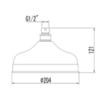 Lemark LM8989C Лейка душевая верхняя, круглая, ?20,4см, латунь/хром