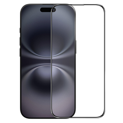 Защитное стекло на экран для iPhone 16 Plus, тонкие черные рамками, G-Rhino