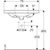 Geberit Acanto 500.630.01.2 Раковина 75x48.2см, белый