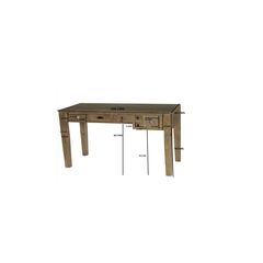 Стол письменный Puro 6 ящиков 135x60 см