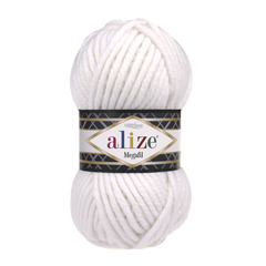Пряжа ALIZE "Superlana Megafil" 55 белый