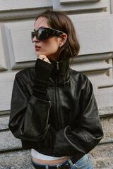 ZARA ДЛИННЫЕ ТРИКОТАЖНЫЕ МИТЕНКИ, ЧЕРНЫЙ