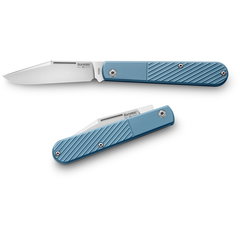 Фото Складной нож LionSteel Barlow Slim Shuffler, сталь M390, рукоять Blue Titanium