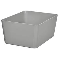 Контейнер IKEA KUGGIS (КУГГИС), Пластик, Светло-серый, 13x18x8 см