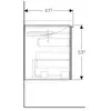 Geberit Acanto 500.612.16.1 Тумба под раковину, 89x53.5x47.5см, черный / лакированный матовый, черный / глянцевое стекло