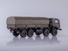 KAMAZ-6350 Mustang 8x8 flatbed truck khaki 1:43 PAO KAMAZ