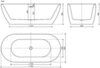 Sancos Fusion FB03 Ванна акриловая отдельностоящая, 170x80, цвет: белый