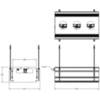 Gessi Binario 61125#299 Профиль линейный 670 мм., для 3 модулей, установка Easy-Fix, цвет Black XL