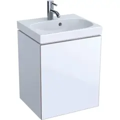 Geberit Acanto 500.608.01.2 Тумба под раковину, 44.5x53.5x37.5см, белый / ультраглянцевый лакированный, белый / глянцевое стекло фото