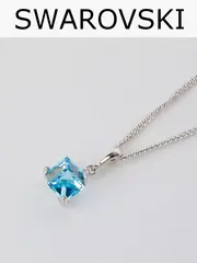 Кулон-кубик Миражи с голубым кристаллом Swarovski