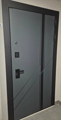 Входная металлическая дверь Бункер БН-12 Веллюто верде ФЛ-291 Бетон серый (светлый)