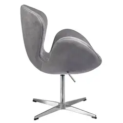 Кресло SWAN STYLE CHAIR серый, искусственная замша