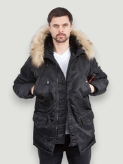 Куртка Аляска N-3B Husky II Nord Storm (черный - black/black)