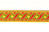 Тесьма жаккард, рис. 9399, ш. 1,8 см, жёлто-оранжевый