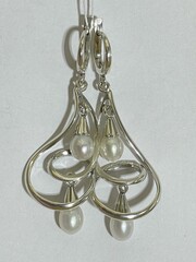 Фантазия (серьги из серебра)