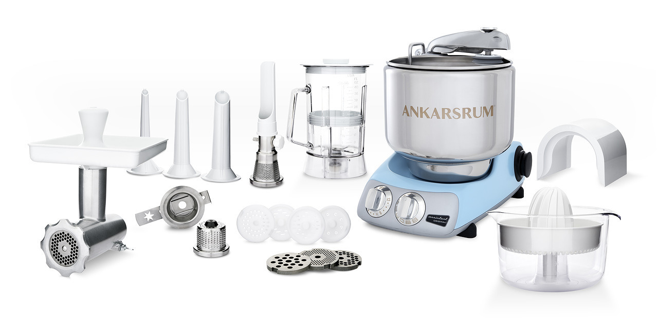 Тестомес комбайн Ankarsrum AKM6230PB+ Assistent голубой перламутр (расширенный)