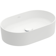 Villeroy&Boch Collaro 4A1956RW Раковина на столешницу 56x36, отверстия для смесителя-отсутствуют, материал-TitanCeram, вид грязеотталкивающего покрытия-CeramicPlus фото