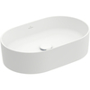 Villeroy&Boch Collaro 4A1956RW Раковина на столешницу 56x36, отверстия для смесителя-отсутствуют, материал-TitanCeram, вид грязеотталкивающего покрытия-CeramicPlus