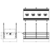 Gessi Binario 61127#299 Профиль линейный 880 мм., для 4 модулей, установка Easy-Fix, цвет Black XL