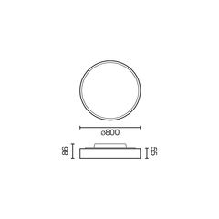 Потолочный светильник Domio Ш800 78W белый OPAL 3000K CRI80