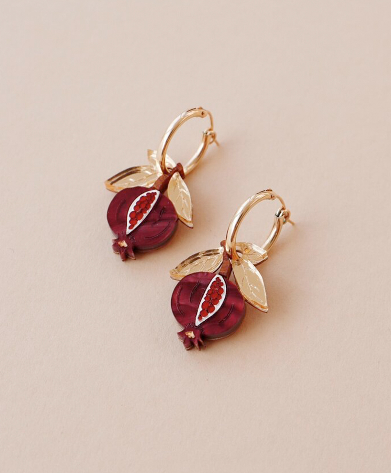 Cерьги Mini Pomegranate Hoops