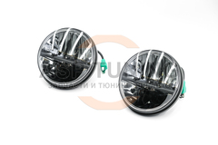Фары LED темный хром без ДХО для Лада 4x4, Урбан (010)