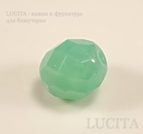 Бусина с огранкой (цвет- ментоловый) 8х7 мм , 10 штук ()