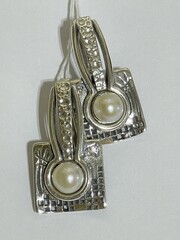 Ксенон (серьги из серебра)