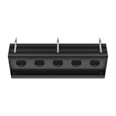 Gessi Binario 61129#299 Профиль линейный 1090 мм., для 5 модулей, установка Easy-Fix, цвет Black XL фото