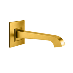 Gessi Mimi 31207#080 Излив настенный для ванны 181мм, для монтажа с удаленным управлением (не входит в комплект), цвет: золото фото