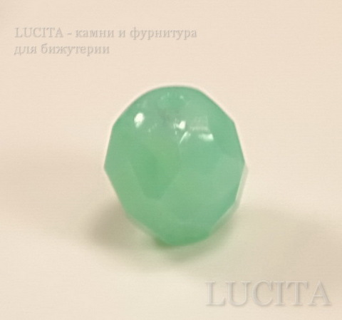 Бусина с огранкой (цвет- ментоловый) 8х7 мм , 10 штук ()