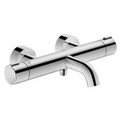 Duravit C.1 C15220000010 Смеситель термостатический для ванны настенный с запорным переключателем, цвет: хром фото