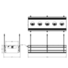 Gessi Binario 61129#299 Профиль линейный 1090 мм., для 5 модулей, установка Easy-Fix, цвет Black XL