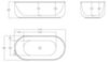 BelBagno BB401-1500-800 Отдельностоящая акриловая ванна в комплекте со сливом-переливом, цвет: белый