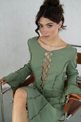 Платье EXOTICA olive S