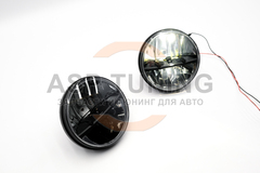 Фары LED темный хром без ДХО для Лада 4x4, Урбан (010)