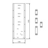Fantini 91 00 W043 планка и соединения, для простой вертикальной и горизонтальной установки термостатических смесителей, для установки - D300A / D391A - 3 выхода